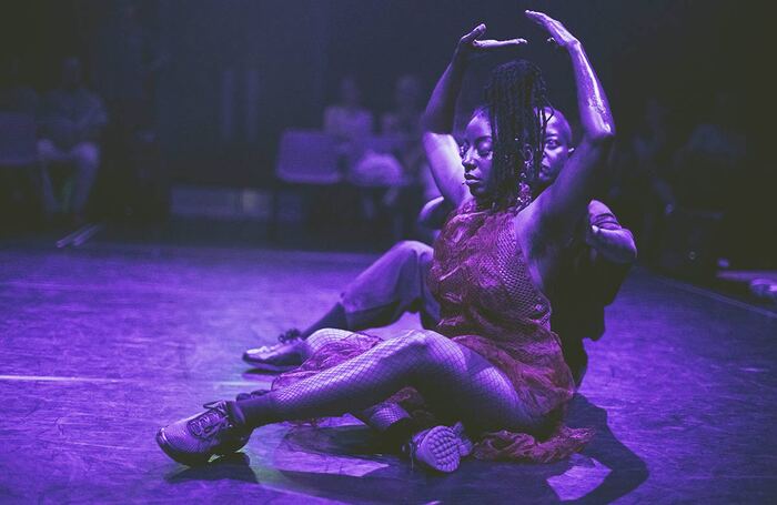 Mele Broomes in through warm temperatures at Assembly @ Dance Base, Edinburgh. Photo: Brian Hartley