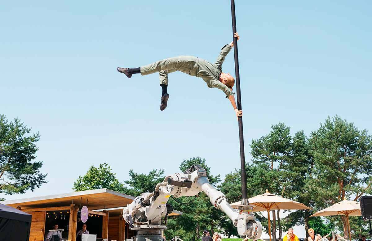 Robopole, one of the acts at Turning Worlds at the Greenwich and Docklands International Festival. Photo: Jann Hoefer