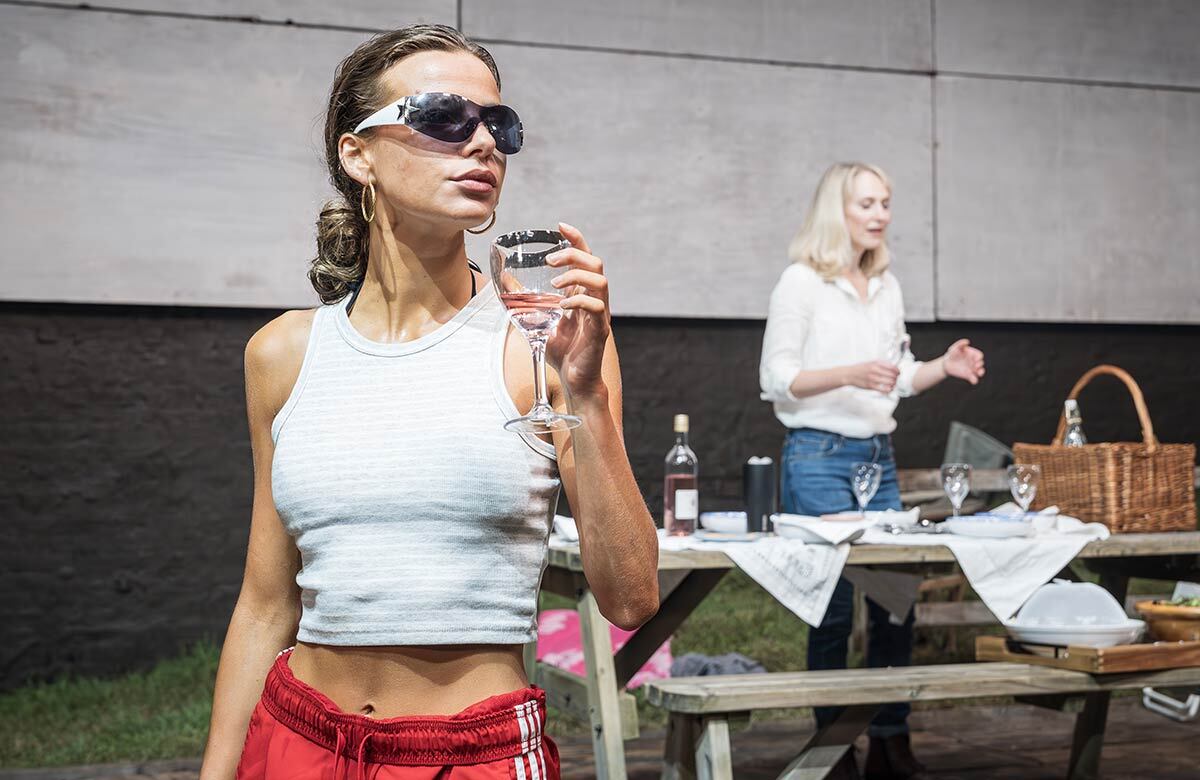 Nadia Parkes and Hattie Morahan in Juniper Blood at the Donmar Warehouse, London. Photo: Marc Brenner Nadia Parkes and Hattie Morahan in Juniper Blood at the Donmar Warehouse, London. Photo: Marc Brenner
