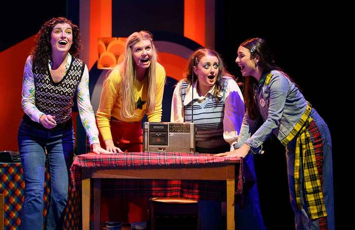 The cast of Rollers Forever at Pavilion Theatre, Glasgow. Photo: Wattie Cheung