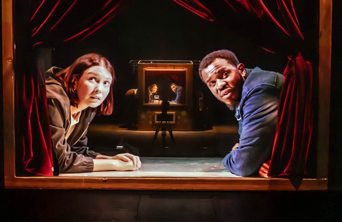 Caoimhe Coburn Gray and Romel Belcher in Deaf Republic at the Jerwood Theatre Downstairs, Royal Court, London. Photo: Johan Persson