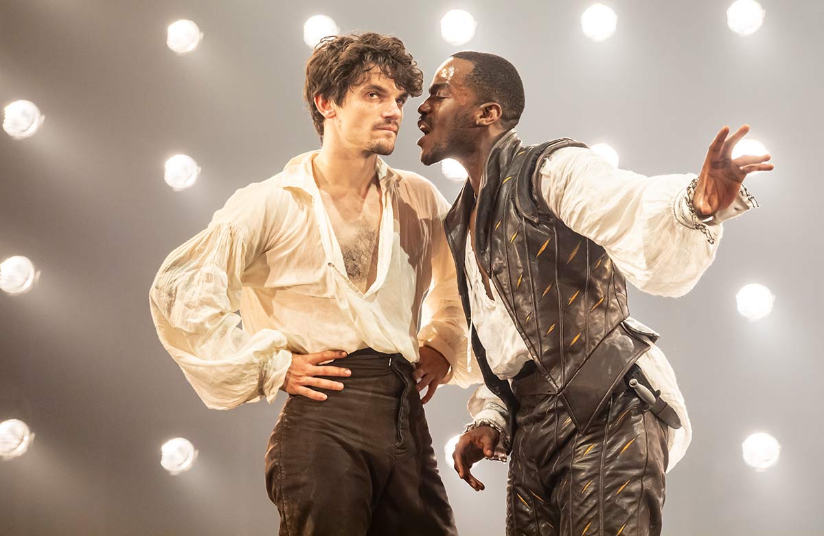 Edward Bluemel and Ncuti Gatwa in Born with Teeth at Wyndham's Theatre, London. Photo: Johan Persson
