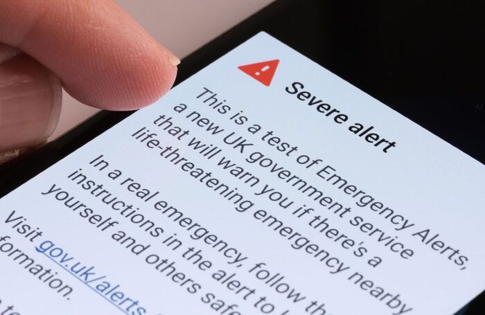 The UK's emergency signal test caused disruption at the Good Night, Oscar matinee on September 7. Photo: Shutterstock