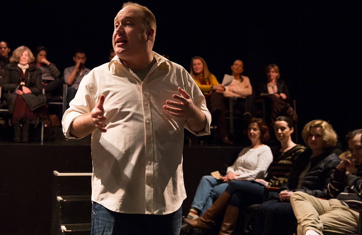 Jonny Donahoe in Every Briliant Thing at the Barrow Street Theatre. Photo: Matthew Murphy