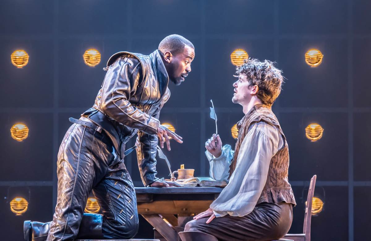 Ncuti Gatwa and Edward Bleumel in Born with Teeth at Wyndham's Theatre, London. Photo: Johan Persson
