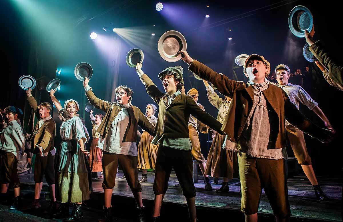Mercury Young Company members in a performance of Oliver!. Photo: Pamela Raith