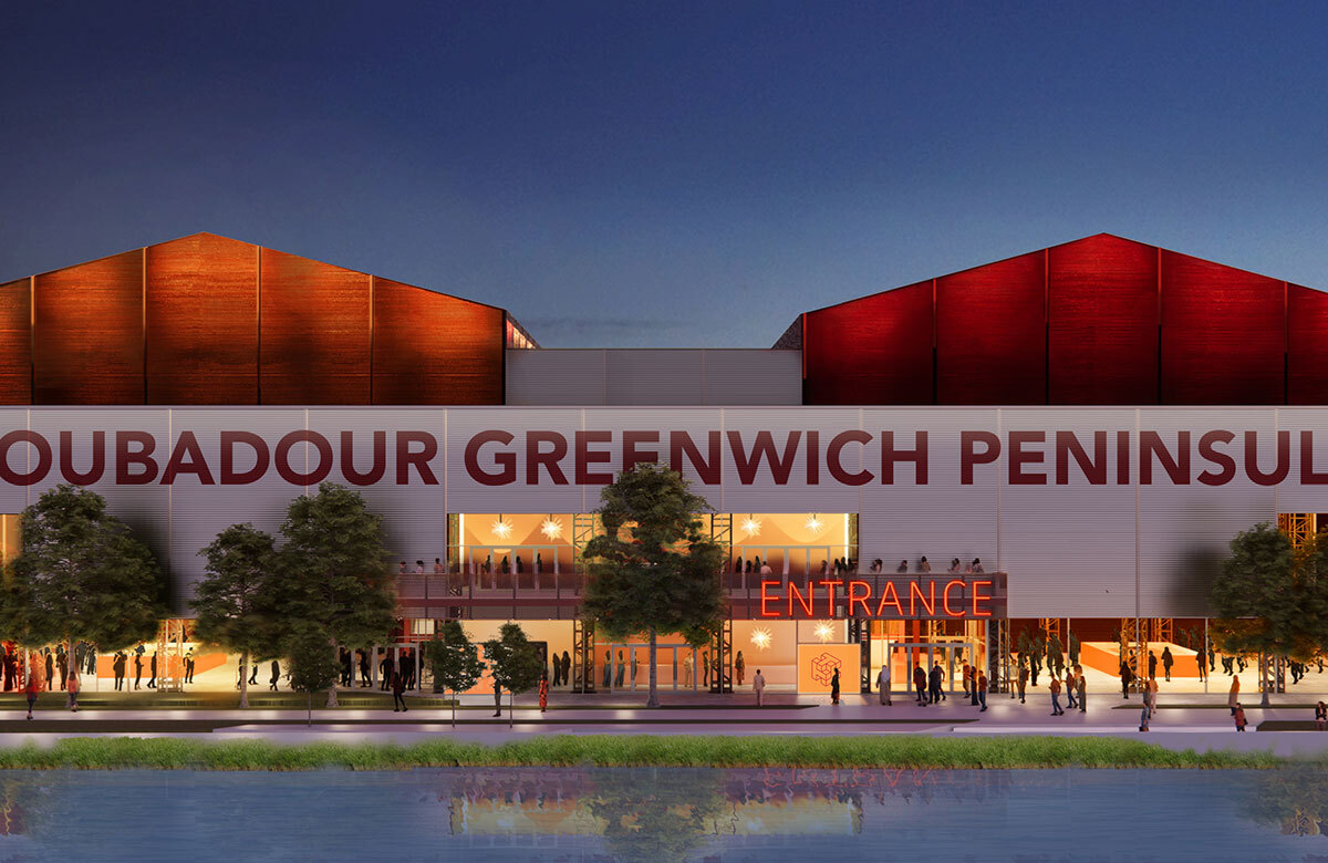 Plans for the exterior of the new complex, which is to be named Troubadour Greenwich Peninsula Theatre