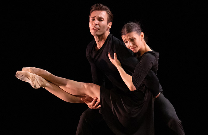 Alina Cojocaru Joseph Taylor in Consolations and Liebestraum, part of London City Ballet's Momentum at Sadler's Wells, London. Photo: ASH