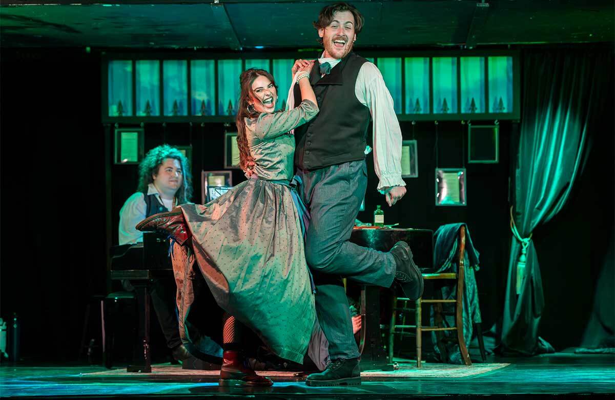 Chiara Sparkes and David Joseph Healy in The Glasgow Poisoner at &Ograve;ran M&oacute;r, Glasgow. Photo: Tommy Ga Ken Wan