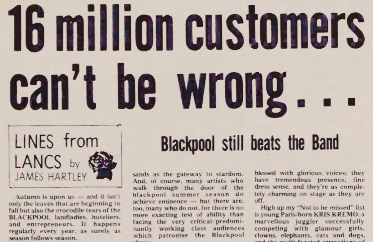 Clipping from The Stage edition of September 18, 1975 Clipping from The Stage edition of September 18, 1975