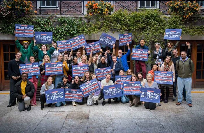 Members of Equity's Choreographers and Movement Directors Network at the Mass Action Day on September 28. Photo: Jason Harris/Equity