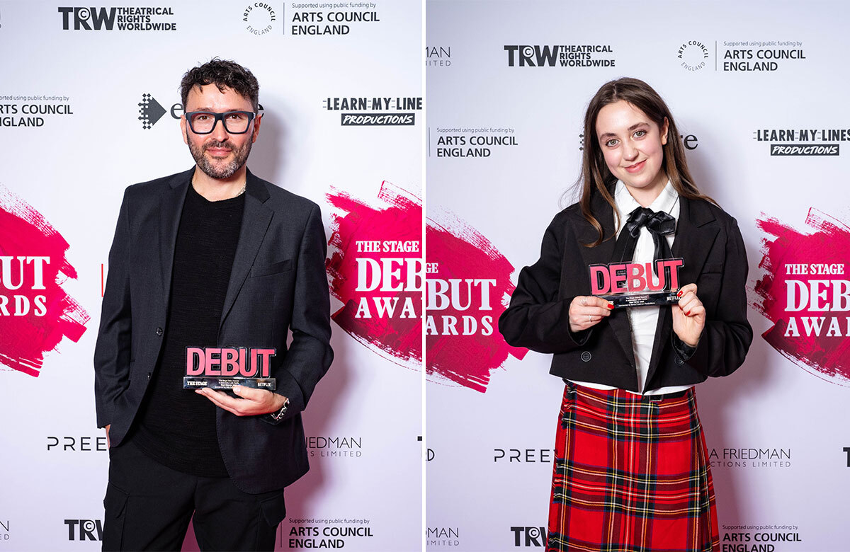 Richard Mylan and Milly Sweeney both scooped gongs at The Stage Debut Awards 2025