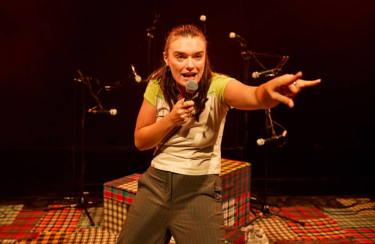 Olivia Caw in Common Tongue at the Studio Theatre, Edinburgh. Photo: Peter Dibdin