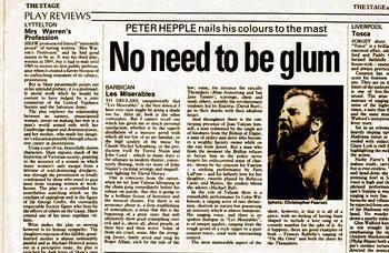 Les Misérables review at the Barbican – 40 years ago in The Stage