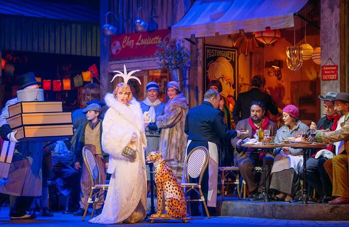 Rhian Lois and the cast and chorus of La Boh&egrave;me at Theatre Royal, Glasgow. Photo: Mihaela Bodlovic