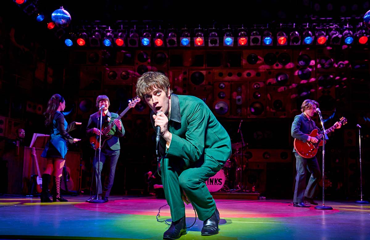 Danny Horn (centre) in Sunny Afternoon at Palace Theatre, Manchester. Photo Manuel Harlan