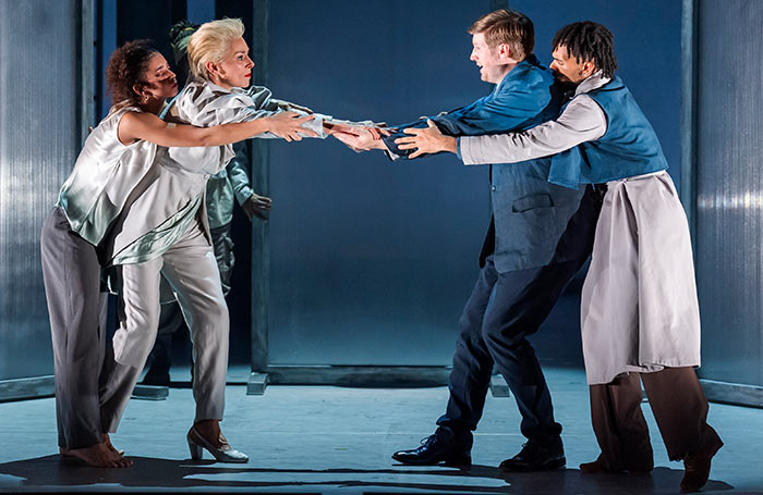Yasmina Patel, Anna Dennis, James Hall and Teige Bisnought in Susanna at the Grand Theatre, Leeds. Photo: Tristram Kenton