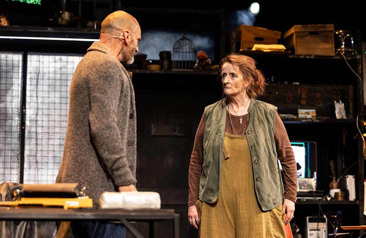 Patrick O'Kane and Anna Healy in Denouement at the Lyric Theatre, Belfast. Photo: Ciaran Bagnall