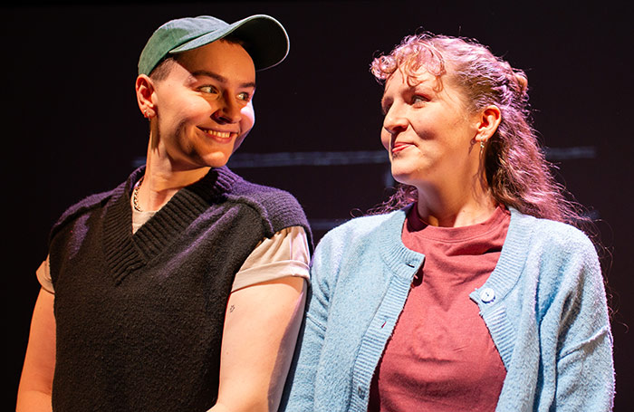 Em Prendergast and Zoe McWhinney in Barrier(s) at Birmingham Rep. Photo: Becky Bailey