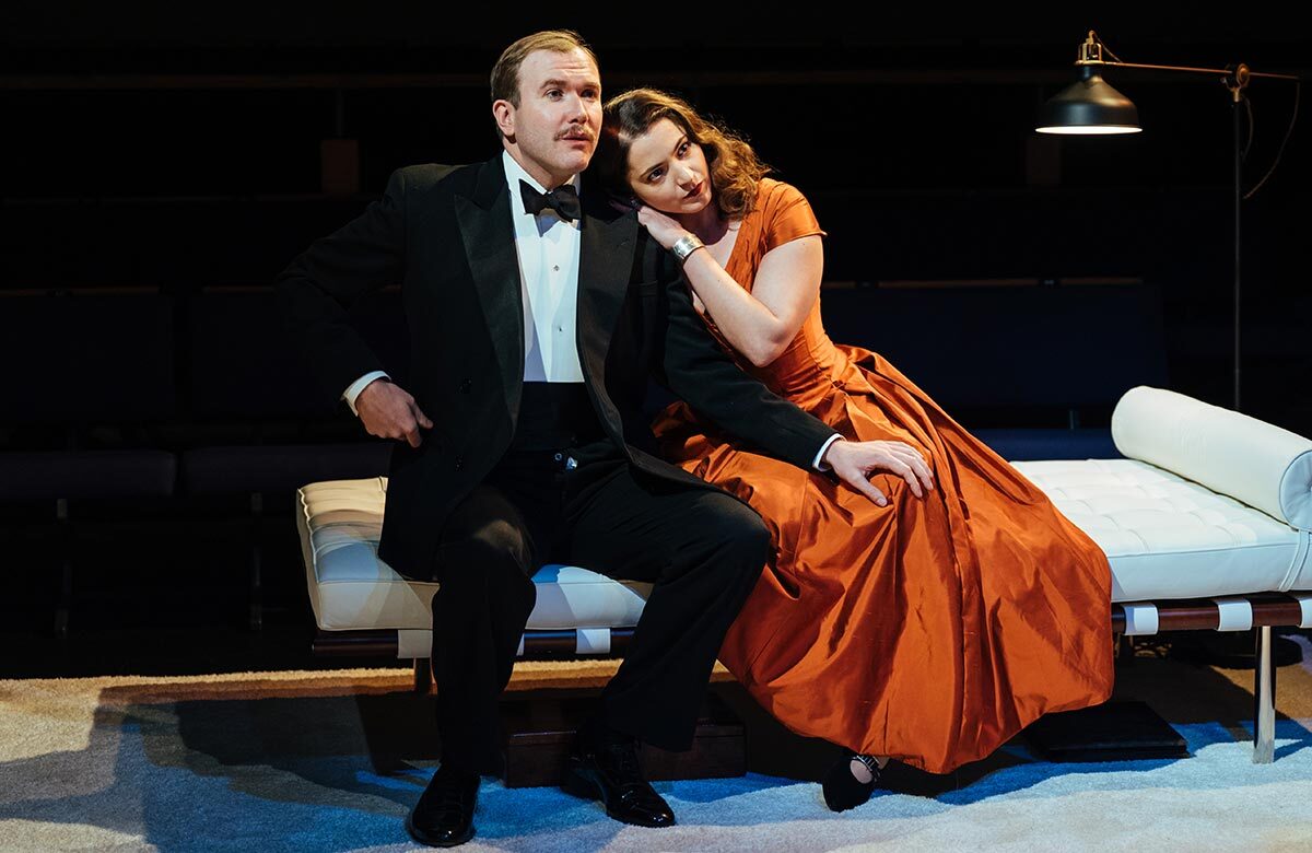 Joe Bannister and Pearl Chanda in Hedda at Orange Tree Theatre, London. Photo: Helen Murray Joe Bannister and Pearl Chanda in Hedda at Orange Tree Theatre, London. Photo: Helen Murray