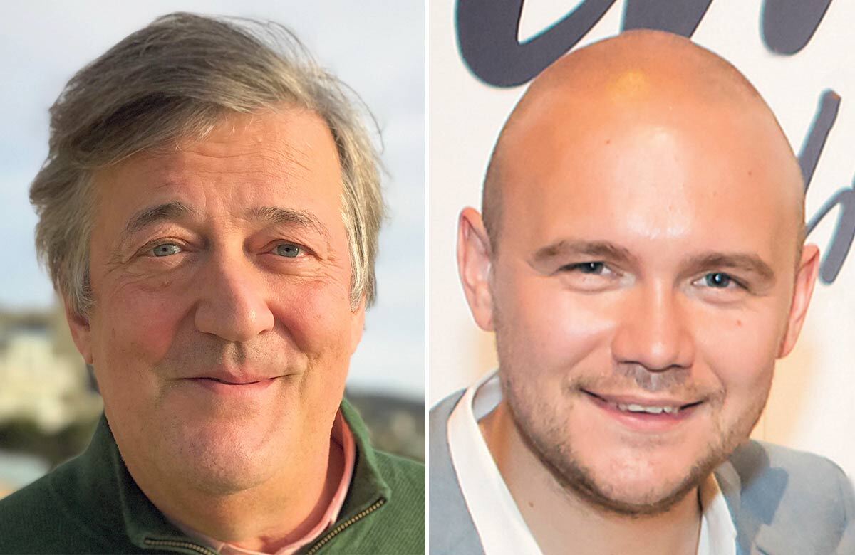 Stephen Fry and Jamie Wilson. Photo: Elliott Spencer/Pamela Raith