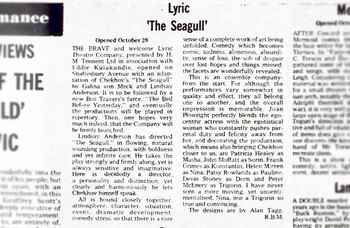 Joan Plowright and Helen Mirren reviewed in Chekhov – 50 years ago in The Stage