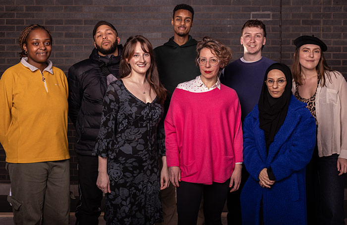 Hippodrome Origins artists Jaz Morrison, Nathan Sebastian Lafayette, Elizabeth O'Conner, Zakariye Abdillahi, Tina Hofman, Louis Wharton, Amerah Saleh and Grace Barrington. Photo: Paul Stringer)