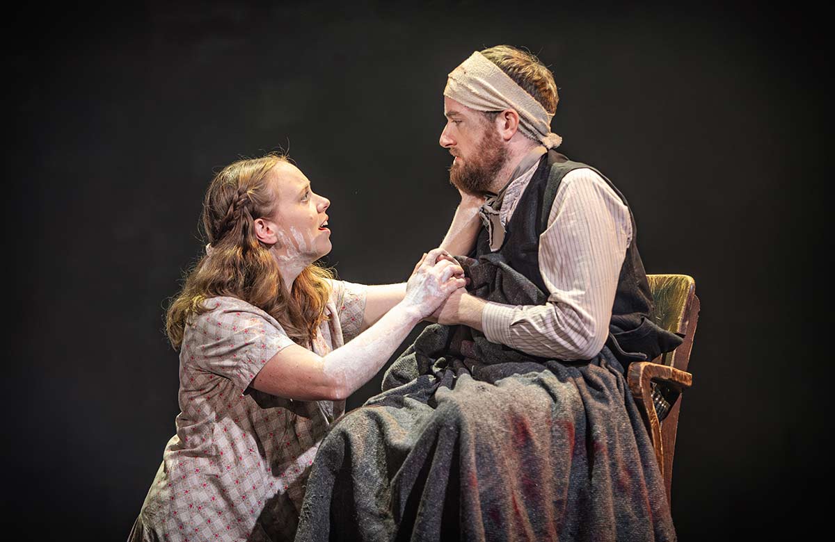 Alice Usher and Sam Utley in Die Rheinnixen at Battersea Arts Centre, London. Photo: Craig Fuller