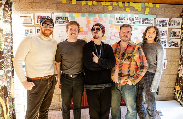 Taboo's creative team, comprised of Thomas Hopkins, Jack Holden, Boy George, Michael Longhust and Alessandra Davison. Photo by Danny Kaan