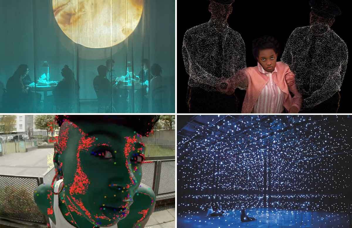 The finalists for the Annwn Prize: (clockwise from top left) Constantinopoliad, Noire/Colored, NOWISWHENWEARE (the stars) and Consensus Gentium. Photos: Jill Steinberg
