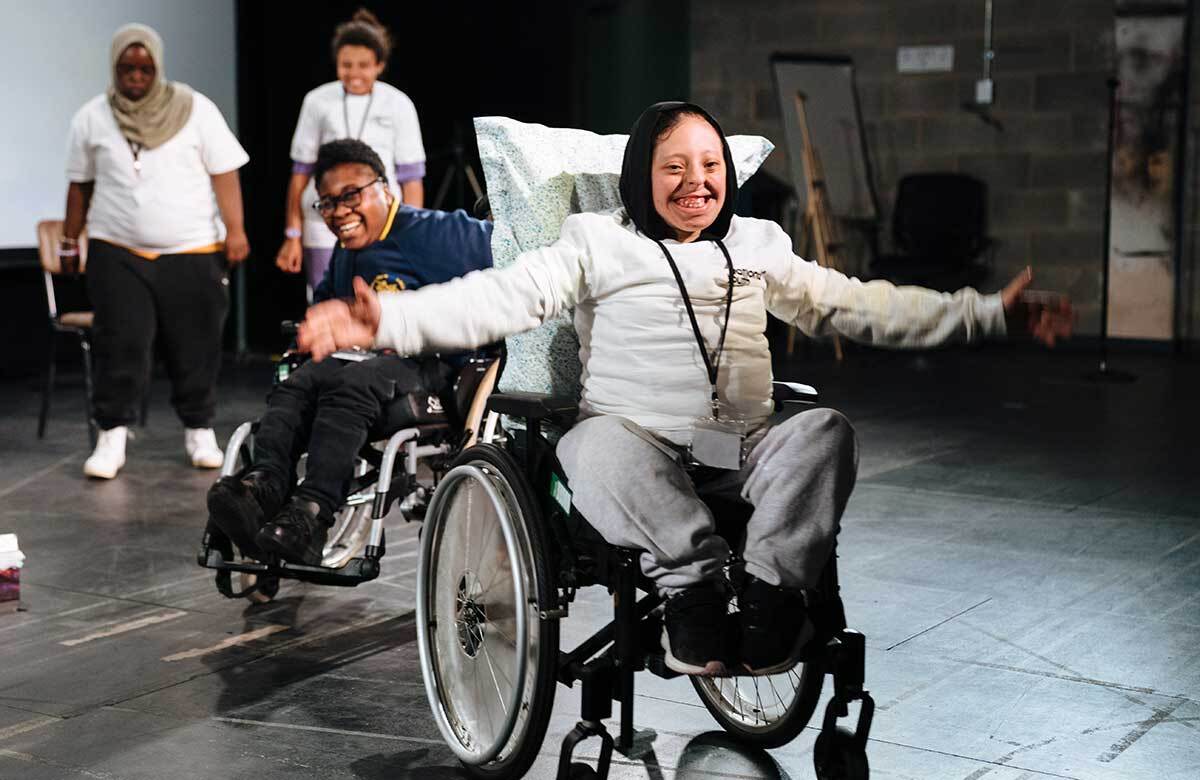 Performance from the National Youth Theatre's flagship inclusion programme Assemble. Photo: Helen Murray