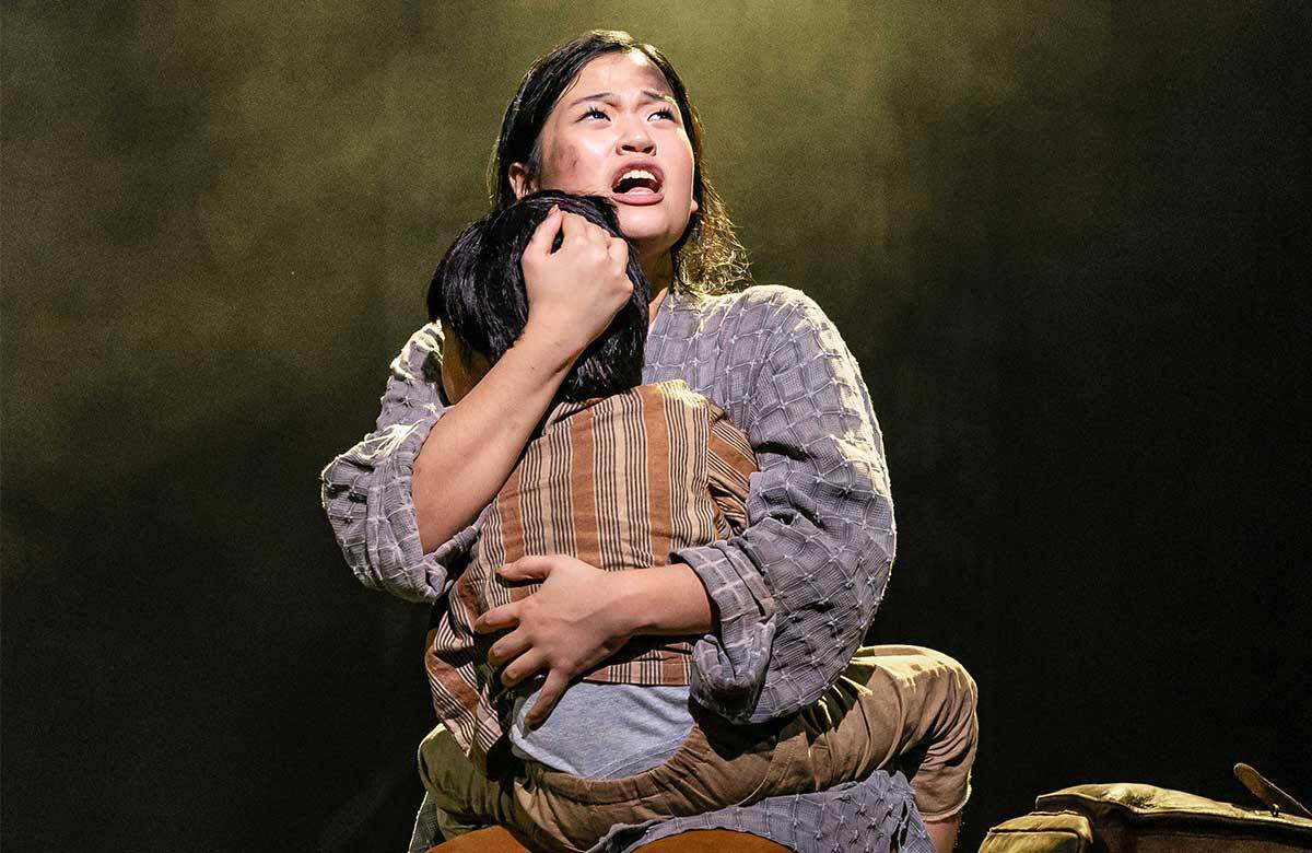 Julianne Pundan in Miss Saigon at the Palace Theatre, Manchester. Photo: Danny Kaan