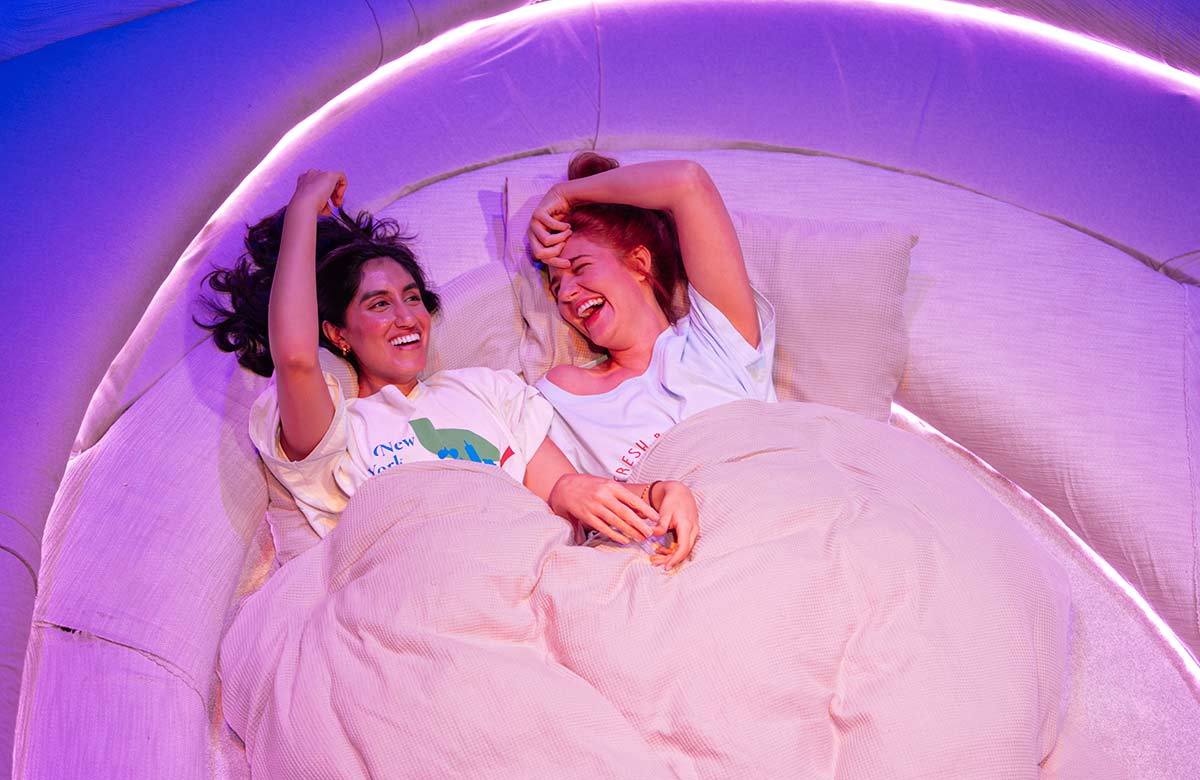 Ambika Mod and Lizzy Connolly in Porn Play at the Royal Court Theatre Upstairs, London. Photo: Helen Murray