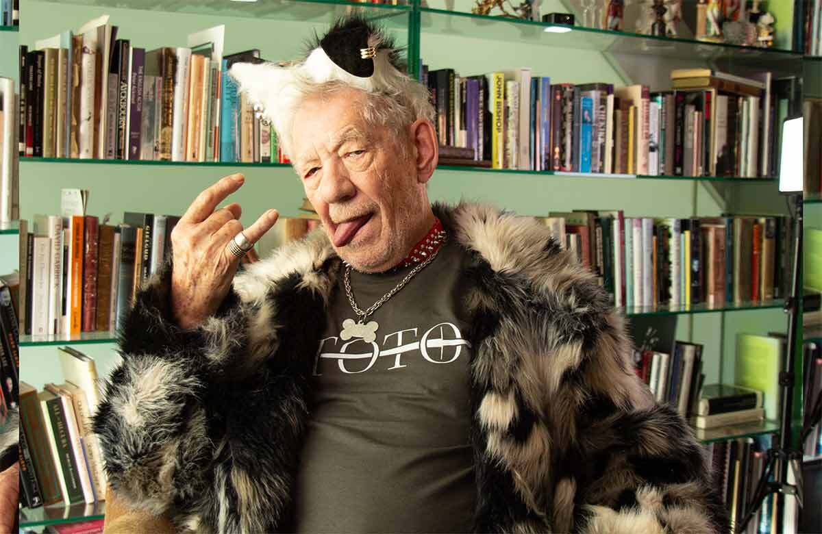 Ian McKellen as Toto for Wicked Witches &ndash; A Popular Panto!. Photo: Pleasance Theatre