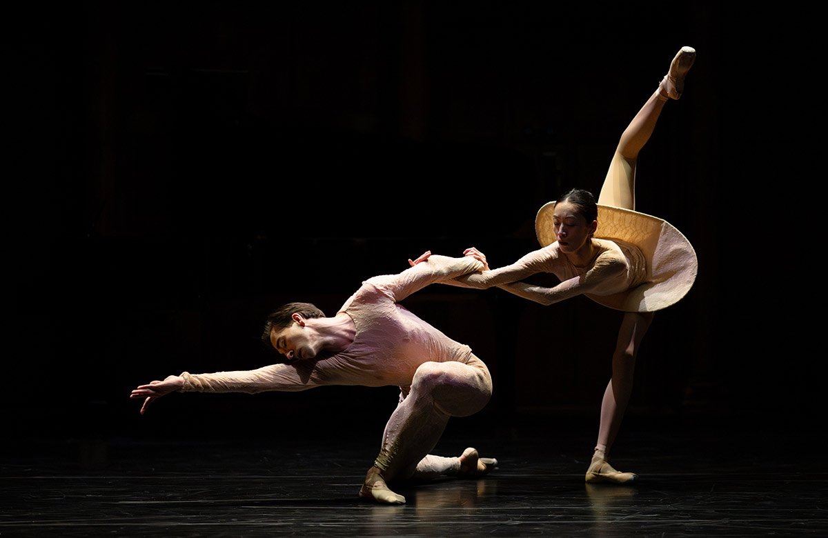 Sangeun Lee and Gareth Haw in Slingerland Duet, part of the Ballet Nights programme curated by Jamiel Devernay-Laurence. Photo: Deborah Jaffe