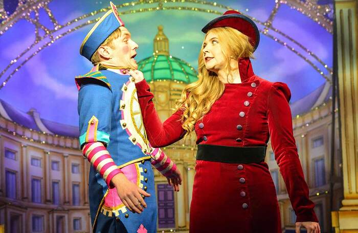 Harry Polden and Shona Eaton in Cinderella at Loughborough Town Hall. Photo: Robert Day