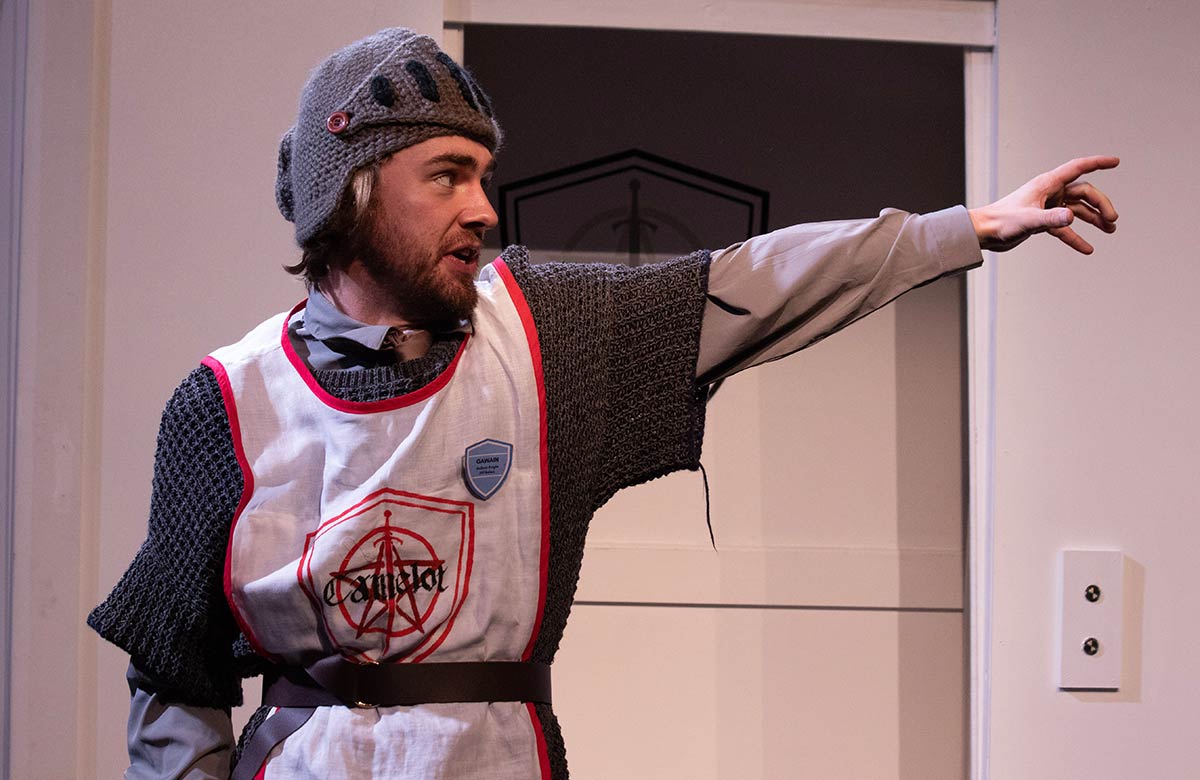 Felix Grainger in Gawain and the Green Knight at Park Theatre, London. Photo: Kira Turnpenny Felix Grainger in Gawain and the Green Knight at Park Theatre, London. Photo: Kira Turnpenny