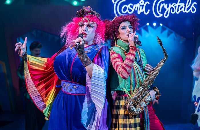 Liam Tobin and Rebecca Levy in Jack and the Beanstalk at Liverpool Everyman. Photo: Ellie Kurttz Liam Tobin and Rebecca Levy in Jack and the Beanstalk at Liverpool Everyman. Photo: Ellie Kurttz