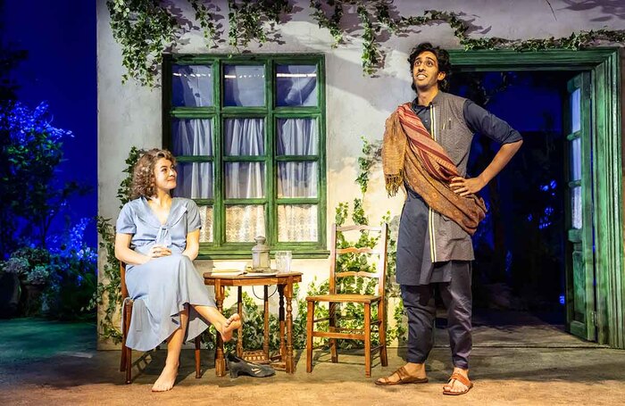 Ruby Ashbourne Serkis and Gavi Singh Chera in Indian Ink at Hampstead Theatre, London. Photo: Johan Persson