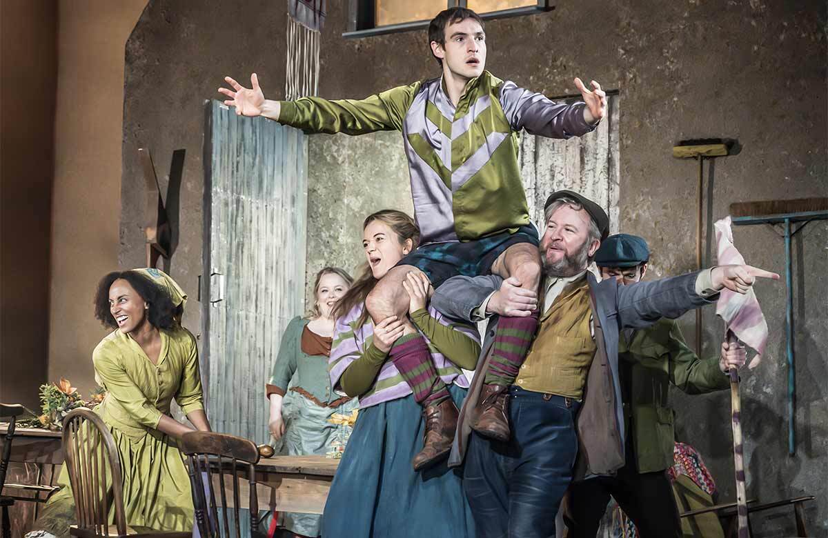 The cast in The Playboy of the Western World at the Lyttelton Theatre, National Theatre, London. Photo: Marc Brenner