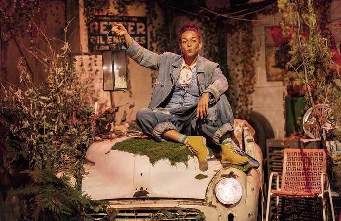 Rebecca Ella Clark in Fireside Tales at Punchdrunk Enrichment Stores, London. Photo: Nina Photography