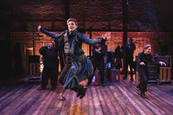 Stephen Ashfield and company in Dracapella at Park Theatre, London. Photo: Craig Sugden