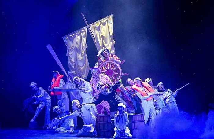 The cast of Aladdin at Hall for Cornwall, Truro. Photo: Hugh Hastings