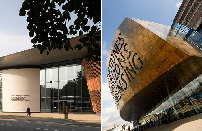 Royal Welsh College Music Drama and Wales Millennium Centre, home of Welsh National Opera. Photos: Nick Guttridge/Shutterstock