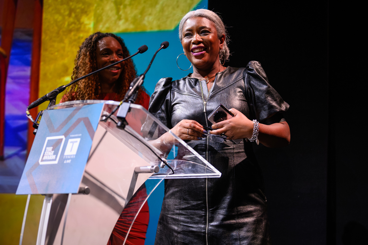 Monique Baptiste-Brown, head of marketing and communications at Brixton House, and chief executive Delia Barker receiving the award for Campaign of the Year. Photo: David Monteith Hodge