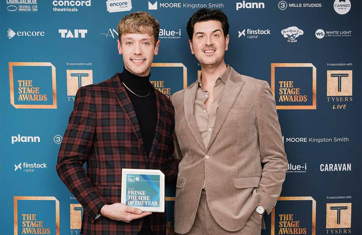 William Whelton and Joseph Houston at The Stage Awards 2026. Photo: Alex Brenner