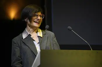 Thangam Debbonaire laughing during her speech