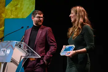 Hull Truck Theatre's Tom Saunders & Janthi Mills Ward, winners of the Innovation award &copy; David Monteith Hodge