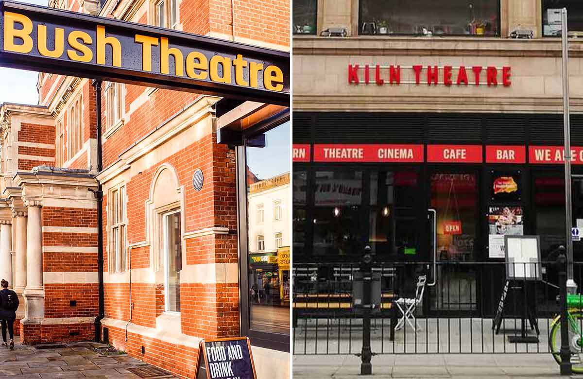 Bush Theatre and Kiln Theatre, London. Photos: Shutterstock/Queens of the High Road