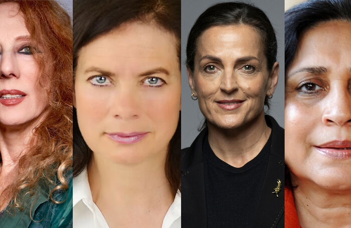 Producing team for Womens Voices: A Celebration festival, Nicole Ansari-Cox, Kamini Banga and Myriam Cyr, with curator Naomi Sorkin